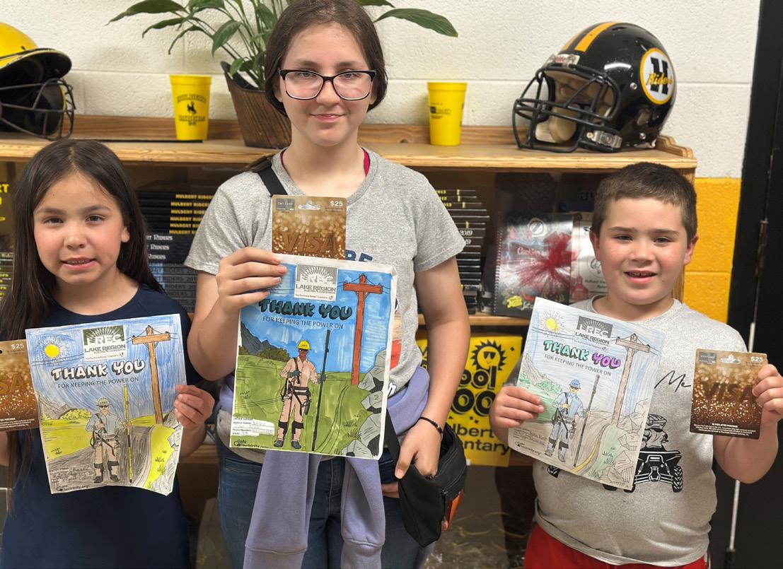 Lineman Appreciation Coloring Contest Winners