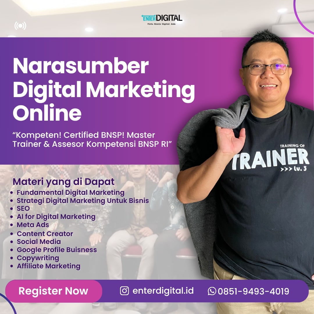 SOLUSI DIGITAL! HUB : 0851-9493-4019, Narasumber Digital Marketing, Coach Hadi Priyotomo Cirebon