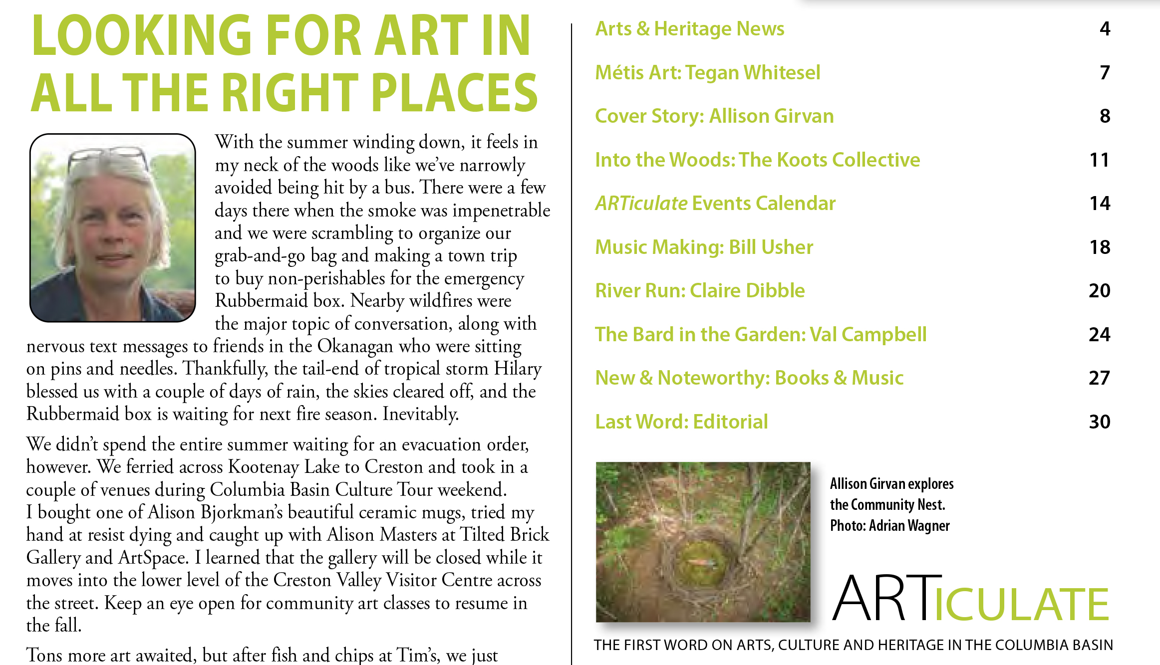 LOOKING FOR ART IN ALL THE RIGHT PLACES