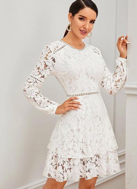 knee length dresses for ladies Looks Like Lace Dress